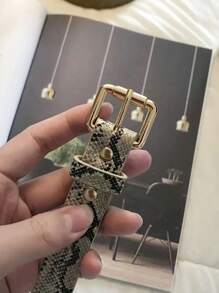 一条简约休闲女士腰带，韩版 BF 风格时尚装饰，适合女性学生街头万圣节豹纹夏季、学校秋季、秋季、万圣节 - 彩色 - 查看 5