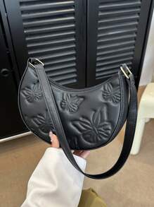 Solid Color Fashionable Minimalist Hardshell Shoulder Bag