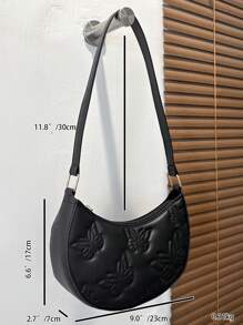 Solid Color Fashionable Minimalist Hardshell Shoulder Bag