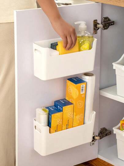 1入組廚房壁掛式收納盒,櫥櫃收納盒適用於家庭