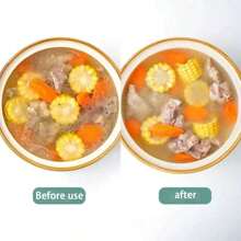 12片装一次性汤吸油纸食物汤吸油卫生过滤纸厨房小工具配件 - 白色 - 查看 2