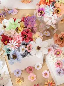50pcs Mixed Color Artificial Flowers Material Pack - Color Mixing - View 2