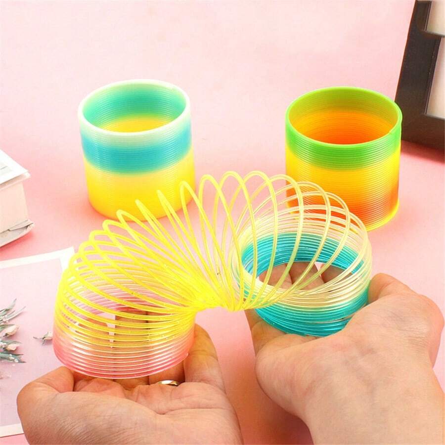 M 码春季彩虹，趣味彩色叠叠环玩具，颜色随机 - 彩色 - 查看 1