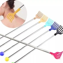 6 Manita Rascadora Espalda Masaje Larga 42cm Manito De Plastico Mango Acero Paquete 6 Piezas - Multicolor - Ver 3