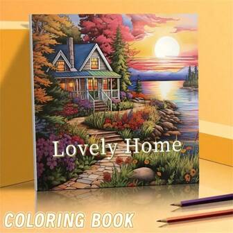 1 pièce Livre de coloriage d'art, papier d'origine amélioré épaissi, 22 pages. Livre de coloriage cadeau pour les vacances, l'anniversaire, pour se détendre, passer le temps, la peinture au pochoir, le dessin. Livre d'art pour la rentrée scolaire, la Fête des Mères, cadeau pour maman, fournitures scolaires
