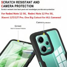 360 Full Body Double-Sided Phone Cases With Screen Protect Film Compatible With Xiaomi 13T 11T 11 Lite 5G NE 12T Pro Compatible With Redmi Note 13 12 11 Pro Plus 12s 11s 13C 10S 10C 12C 9S 9 9A 9AT 9C NFC 9 10 Pro For X3 X4 X5 X6 M6 Pro 5G Camera Protection Dual Layer Cover Full Coverage Easy Install High-Definition Clear, Bubble-Free, Scratch And Shatter Resistant Tempered Glass Screen Protector Ultra-High Definition Gift For Birthday/Easter/Presidents Day/Christmas//Family/Friends/Boy/Girlfriend - Black - View 8