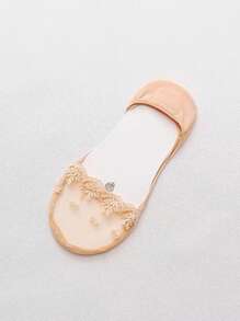1 Pair Of Invisible Lace Short Socks For Student