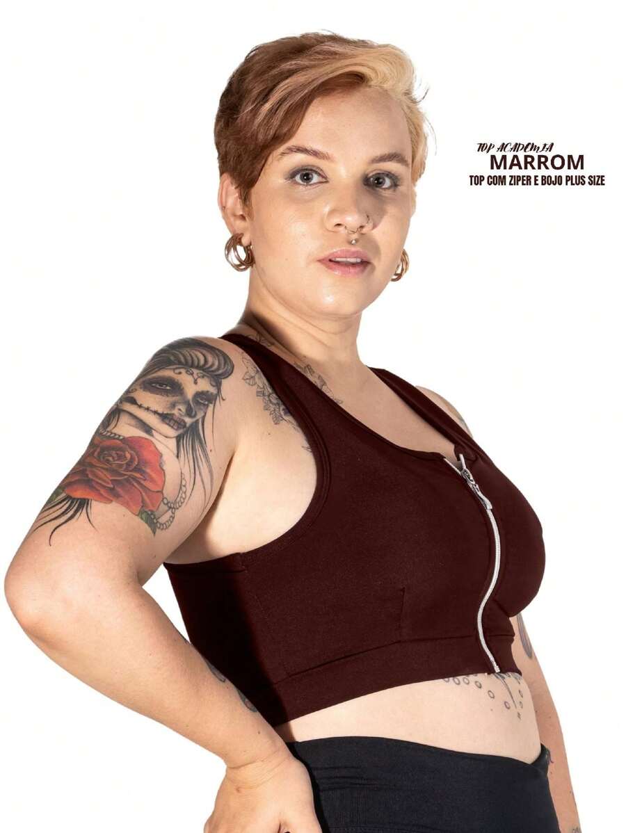 Plus Size Sports Tees & Tanks - Rỉ Nâu - Xem 1