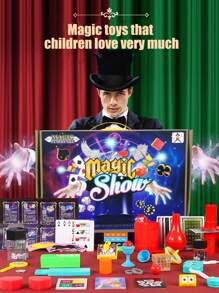 魔术神秘礼盒，颜色随机，服装和玩具道具，非常适合亲子互动，开发孩子智力，适合派对、大玩具、青少年男孩礼物、教育 - 彩色 - 查看 9