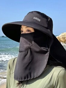 JOYLORD 1pc Ladies' Fashionable Sun Hat With Wide Brim & Shawl & Ponytail Hole For Spring/Summer - Multicolor - View 13