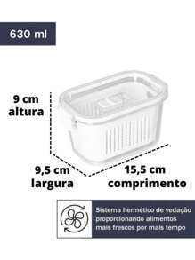 Bottles,Jars & Boxes - 套件 2 矩形盆. 630ml 編號.1767 - 查看 8