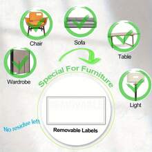 60Pcs 4.2x9cm Large Home Moving Labels For Apartment Moving, 6 Different Color Coded Packing Labels Fragile Stickers And Removable Blank Furniture Labels - Multicolor - View 4