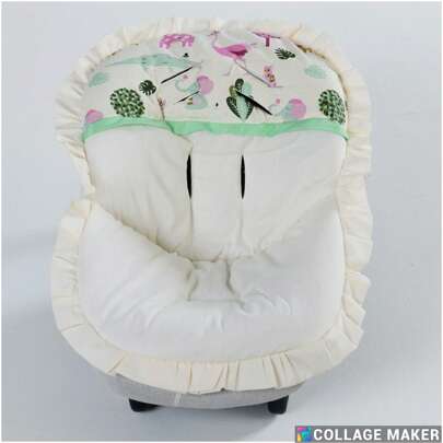 Capa De Bebe Conforto 15 kg Menina Zoo Rosa 100% Algodão