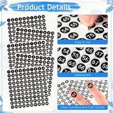 5 /10 Sheets  1 To 100 Number Stickers Vinyl Consecutive Number Stickers Self Adhesive Decal For Indoor And Outdoor Waterproof Labels Number Inventory Stickers For Inventory Classification - Black - View 3