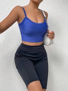 Women Sports Tees & Tanks - Màu xanh lam - Xem 4