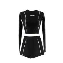 Trajes De Baño 2 Piezas Para Mujer Completo Manga Larga - Negro - Ver 2