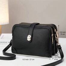 3-Pocket Handbag Women Purse 2025 New Arrival Shoulder Bag Lady Crossbody Small Wallet Phone Pouch