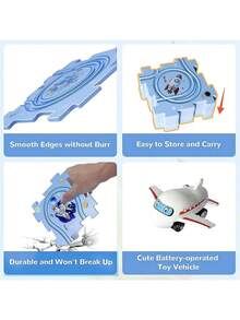 Byson兒童教育拼圖賽車套裝-2024新火車軌道拼圖,電動賽車軌道拼圖套裝,教育玩具車輛地墊恐龍列車玩具拼圖地磚 - 海洋世界 - 查看 5