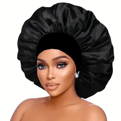 ZTZI Women's Satin Sleep Cap, Wide Elastic Band, Fashionable Satin Sleep Cap, Nighttime Sleep Head Cover, Silk Sleep Cap, Satin Sleep Cap