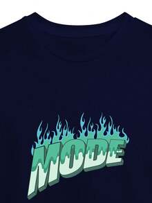 Camiseta Masculina Mode Chamas Fogo Modo Style Grafite Anime Cartoon 100% Algodão Fio 30.1