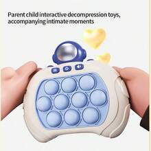 速度推動遊戲機,具有壓力緩解和拼圖功能,打地鼠遊戲,鍛煉反應能力的玩具 - 粉色 - 查看 5