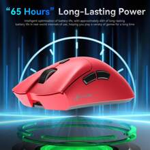 ATTRCK SHRRK R1 59g Tri-Mode Lightweight Wireless Gaming Mouse With Anti-Slip Stickers, 2.4GHz/Bluetooth/Wired Connectivity,6 Adjustable DPI Up To 18000, PAW3311 Sensor-Black