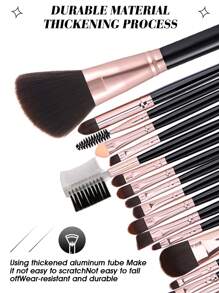 33件套化妆工具套装，包括：1个多功能防水拉链化妆包+2个化妆海绵+4个化妆粉扑+1个化妆刷清洁碗+25支化妆刷套装（含合成毛眼影晕染刷），适用于面部和眼部，化妆刷套装，化妆刷套装，化妆刷套装，全套化妆工具，化妆刷套装，化妆刷套装，化妆刷套装，化妆礼盒套装 - 黑色 - 查看 7