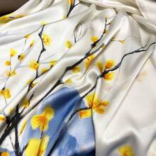 新款女士絲巾,防曬大披肩適用於旗袍搭配和送禮,梅花設計,1pc - 彩色 - 查看 2