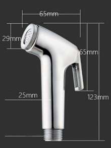 Ducha Higiênica Para Banheiro Completa Luxo Metal Inox núcleo da válvula de cobre 1,2m Chuveirinho Privada - Prata - Visão 2