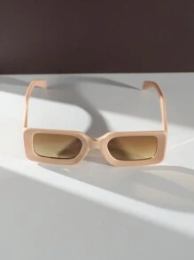 6pcs/1pc Women's Square Shaped Fashionable Various Styles & Colors Cute, Fashionable, Street-Style, High-End, Personalized Summer Dopamine Y2k Eyeglasses Set Suitable For Daily Wear, Vacation, Parties, Outdoor Activities - Female Accessory Beach Accessories For Women Glasses Shades For Summer Beach Vacation,Outdoor,Travel