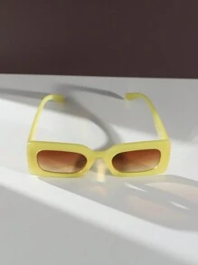 6pcs/1pc Women's Square Shaped Fashionable Various Styles & Colors Cute, Fashionable, Street-Style, High-End, Personalized Summer Dopamine Y2k Eyeglasses Set Suitable For Daily Wear, Vacation, Parties, Outdoor Activities - Female Accessory Beach Accessories For Women Glasses Shades For Summer Beach Vacation,Outdoor,Travel