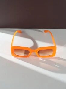 6pcs/1pc Women's Square Shaped Fashionable Various Styles & Colors Cute, Fashionable, Street-Style, High-End, Personalized Summer Dopamine Y2k Eyeglasses Set Suitable For Daily Wear, Vacation, Parties, Outdoor Activities - Female Accessory Beach Accessories For Women Glasses Shades For Summer Beach Vacation,Outdoor,Travel