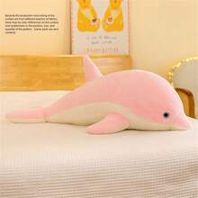 多色42cm / 16.54in海豚毛絨玩具,可愛的填充動物娃娃枕頭,舒適柔軟,適合收藏,情人節和生日禮物 - 彩色 - 查看 3