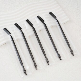 1pc Portable Beauty Makeup Brush For Eye Cosmetics, Perfect For Beginner With Spiral Eyebrow Brush And Double-Head Eyelash Comb For Clear And Visible Eyebrows, Eyebrow Brush, Eyeshadow Brush, Brush