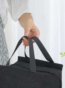 1 件全新加厚字母印花保温袋，便携式午餐盒保温袋，金色字母花朵印花保温袋，户外露营午餐袋，便携式冷冰袋，便携式食物冷却器适合工作、学校和旅行女士午餐盒袋女士学校用品配件 - 黑色 - 查看 6