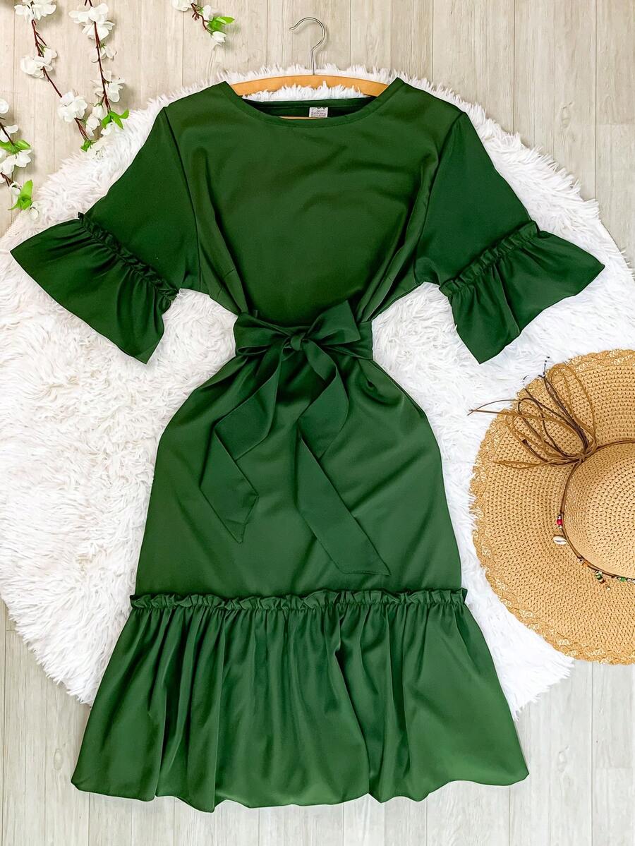 Women Dresses - 軍綠色 - 查看 1