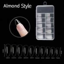 Short Square Almond Coffin Nail Tips - 100Pcs/Box Clear Soft Nail Tips Full Cover Gel Nails False Nails Pre-Shaped Acrylic Press On Nails For Extensions Easy For Home DIY Nail Salon