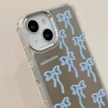 苹果手机壳 Iphone 16 蓝色蝴蝶结镜面 Iphone 手机壳兼容 iPhone 14promax/14pro/14、Iphone 15promax/15pro/15、Iphone 13promax/13pro/11/12/11promax/13 和 Ins - 彩色 - 查看 4
