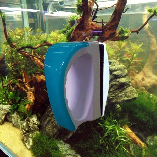 1 Pièce Brosse De Nettoyage De Bocal À Poisson Magnétique - Enlevez Facilement Les Algues De Votre Aquarium Avec Ce Nettoyeur De Bocal Flottant !