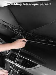 Umbrella Style Car Front Windshield Sun Shade Sun Visor Anti-Uv Folding Sunshade Heat Insulation Board 140*80cm