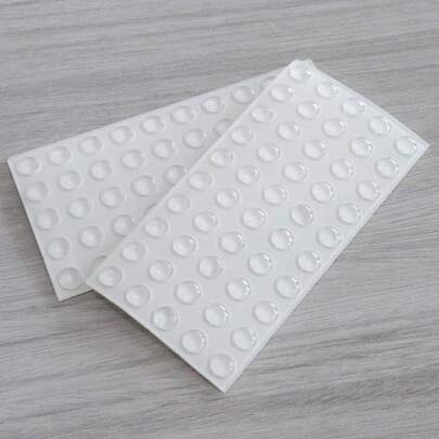 100pcs 7mm Diameter Transparent Self-Adhesive Rubber Buffer Pads For Cabinet, Drawer, Cutting Board, Glass Countertop, Picture Frame, Kitchen Furniture, Etc. Noise Reduction, Shock Absorption And Mute Effect