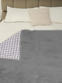 Double Bedspread Quilt With Brief, Straight Edge 2.00x2.30 - Light Grey - View 2