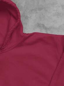 Men Hoodies - 酒紅色 - 查看 5