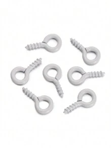 100入/包五彩色5*10mm微型螺旋眼針、眼針鉤、眼針孔子,螺紋扣環,用於首飾製作 - 鐵烤漆羊眼 - 查看 13