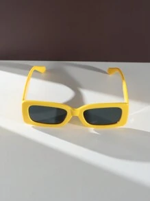 6pcs/1pc Women's Square Shaped Fashionable Various Styles & Colors Cute, Fashionable, Street-Style, High-End, Personalized Summer Dopamine Y2k Eyeglasses Set Suitable For Daily Wear, Vacation, Parties, Outdoor Activities - Female Accessory Beach Accessories For Women Glasses Shades For Summer Beach Vacation,Outdoor,Travel