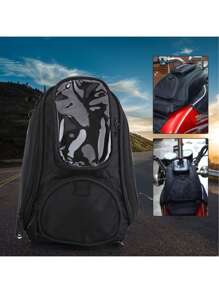 Mochila magnética del bolso del tanque de la motocicleta, bolso universal del tanque de aceite de la silla de montar de Oxford del bolso impermeable de la correa de la moto Depósitos de combustible - Negro - Ver 5