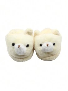 1 Pair Of Doll Shoes For 18-Inch American Dolls, Cute Plush Animal Slippers, Mini Shoes, Warm Rabbit Ear Doll Shoes, Birthday/Festival Gift For Little Girls And Boys