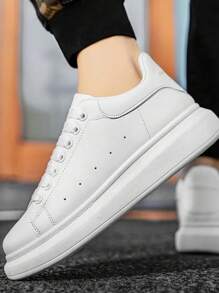 Unisex Dress Casual Tennis Shoes With Thick Sole, Very Comfortable, Lightweight Casual Shoes - 白色 - 查看 7