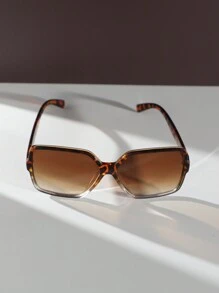 6pcs/3pcs/1pc Women's Oversized Plastic Gradient Color Fashion Eyeglasses Set For Streetwear, Summer, Vacation And Daily Use - Boho Beach Accessories For Women Glasses Shades For Summer Beach Vacation,Outdoor,Travel