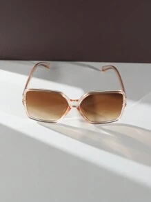 6pcs/3pcs/1pc Women's Oversized Plastic Gradient Color Fashion Eyeglasses Set For Streetwear, Summer, Vacation And Daily Use - Boho Beach Accessories For Women Glasses Shades For Summer Beach Vacation,Outdoor,Travel